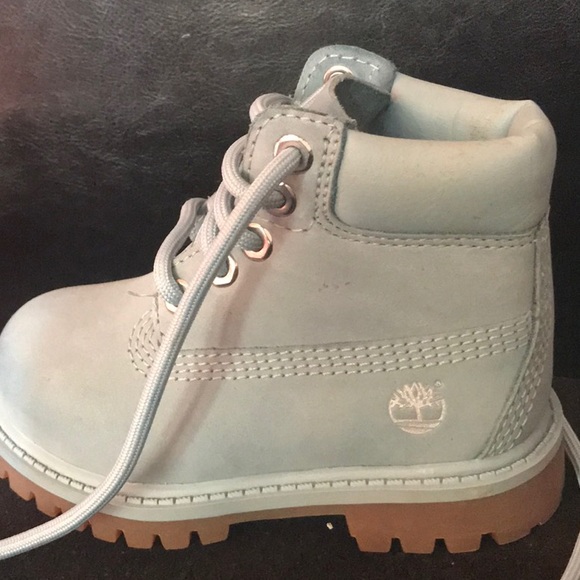 Shoes - Baby blue timberland boots